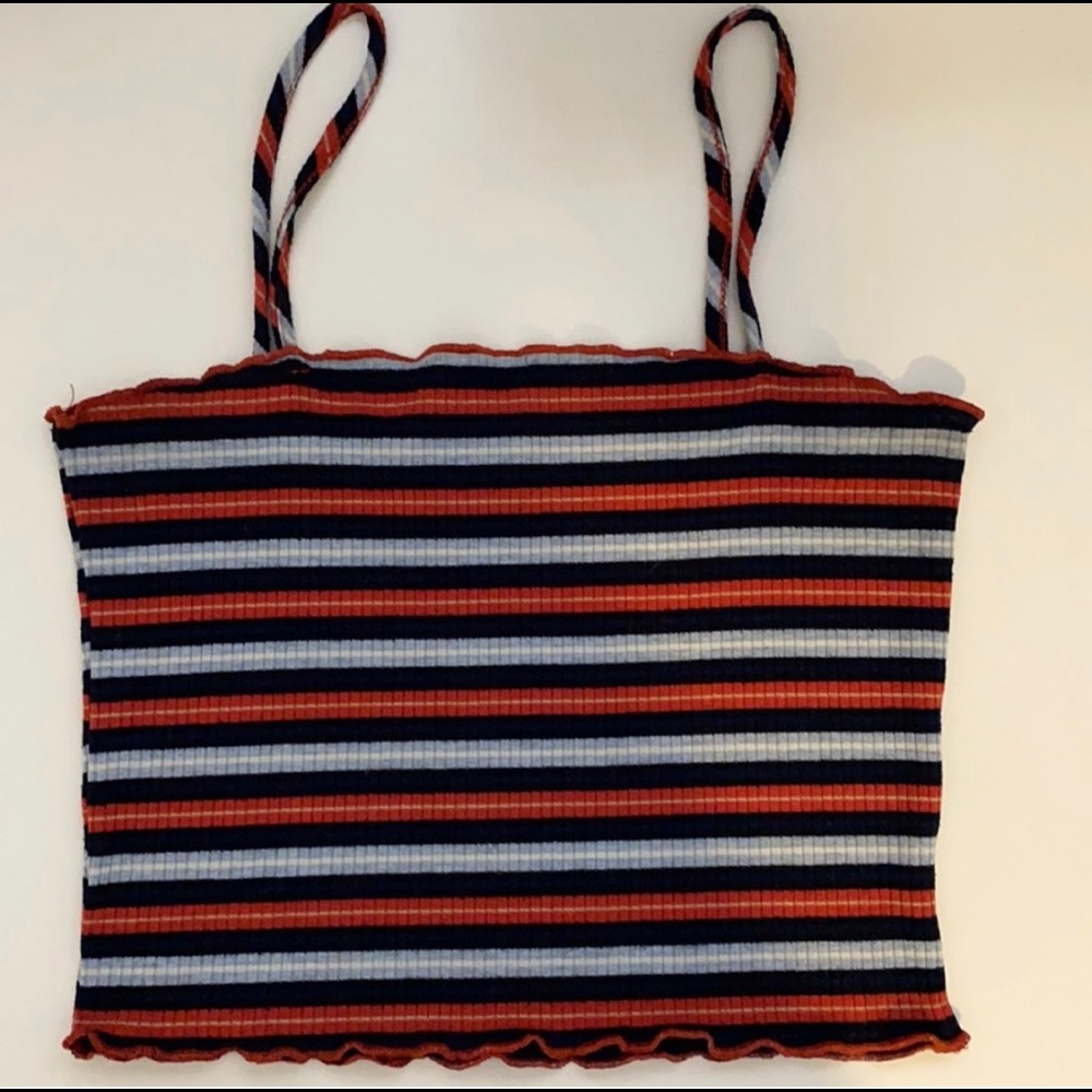 Very Comfy Striped Cropped Top